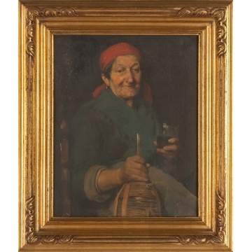 Federico Andreotti (Italian, 1847-1930) Two Portraits of Wine Tasters