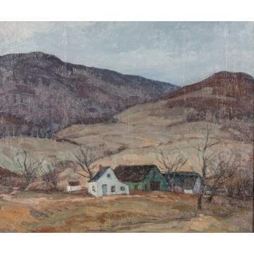 George A. Renouard (American, 1884-1954) Mountainscape with house