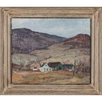George A. Renouard (American, 1884-1954) Mountainscape with house