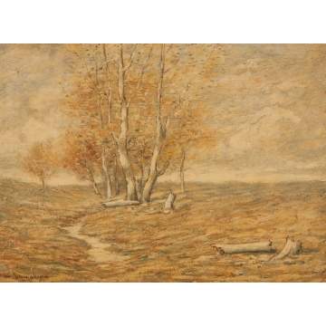 John Francis Murphy (American, 1853-1921) Fall landscape