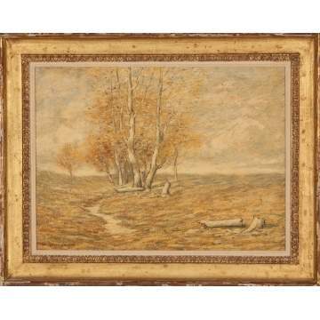 John Francis Murphy (American, 1853-1921) Fall landscape