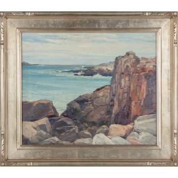 George A. Renouard (American, 1884-1954) Rocky coastline