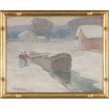 George Haushalter (American, 1862-1943) Winter scene