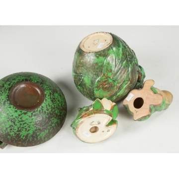 Group of Weller Coppertone Pottery