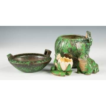 Group of Weller Coppertone Pottery