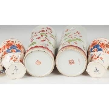 Chinese Wig Stands & Delft Vases