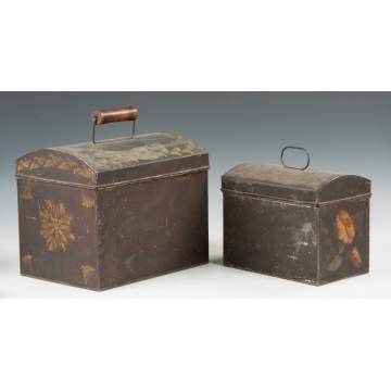 Painted Toleware Document Boxes