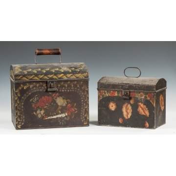 Painted Toleware Document Boxes