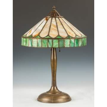 Handel Leaded Arts & Crafts Panel Lamp