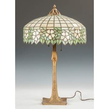 Unique Glass Leaded Table Lamp