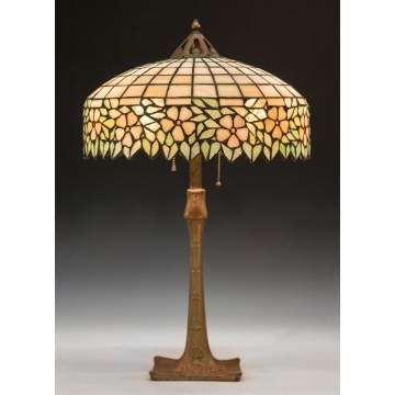 Unique Glass Leaded Table Lamp