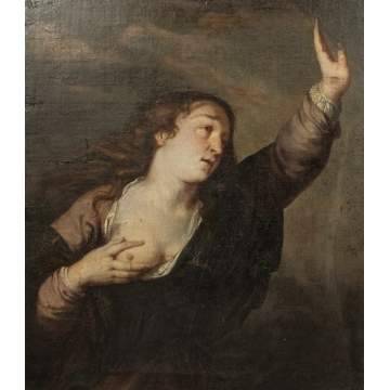 Old Master's School Painting of Woman