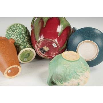 Group of Five Art Pottery Vases