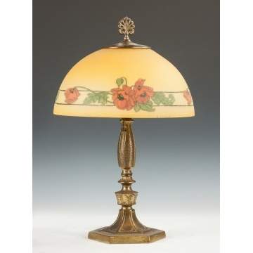 Handel Obverse & Reverse Painted Table Lamp