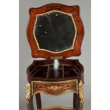 Boulle Serpentine Lift-Top Dressing Stand