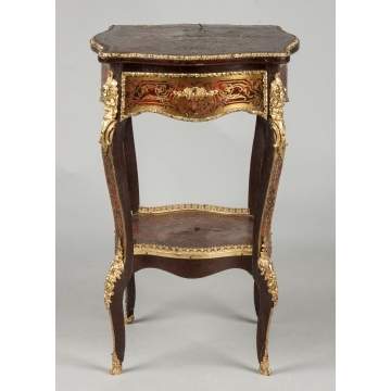 Boulle Serpentine Lift-Top Dressing Stand