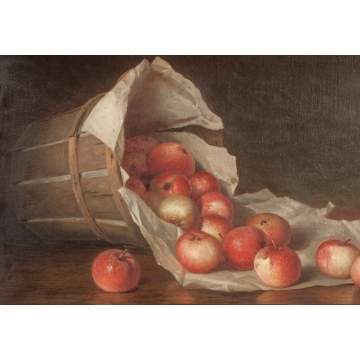 George Waters (American, 1832-1912) "Red Astrachan Apples"