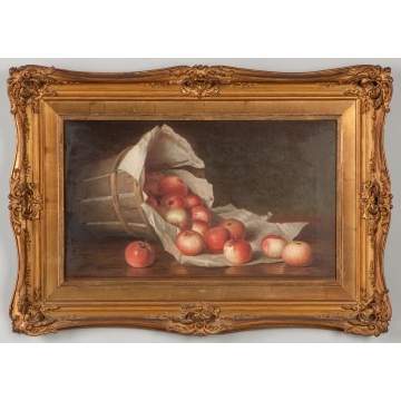 George Waters (American, 1832-1912) "Red Astrachan Apples"