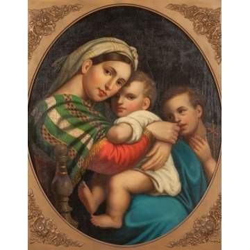 After Raphael's "Madonna Della Seggiola"