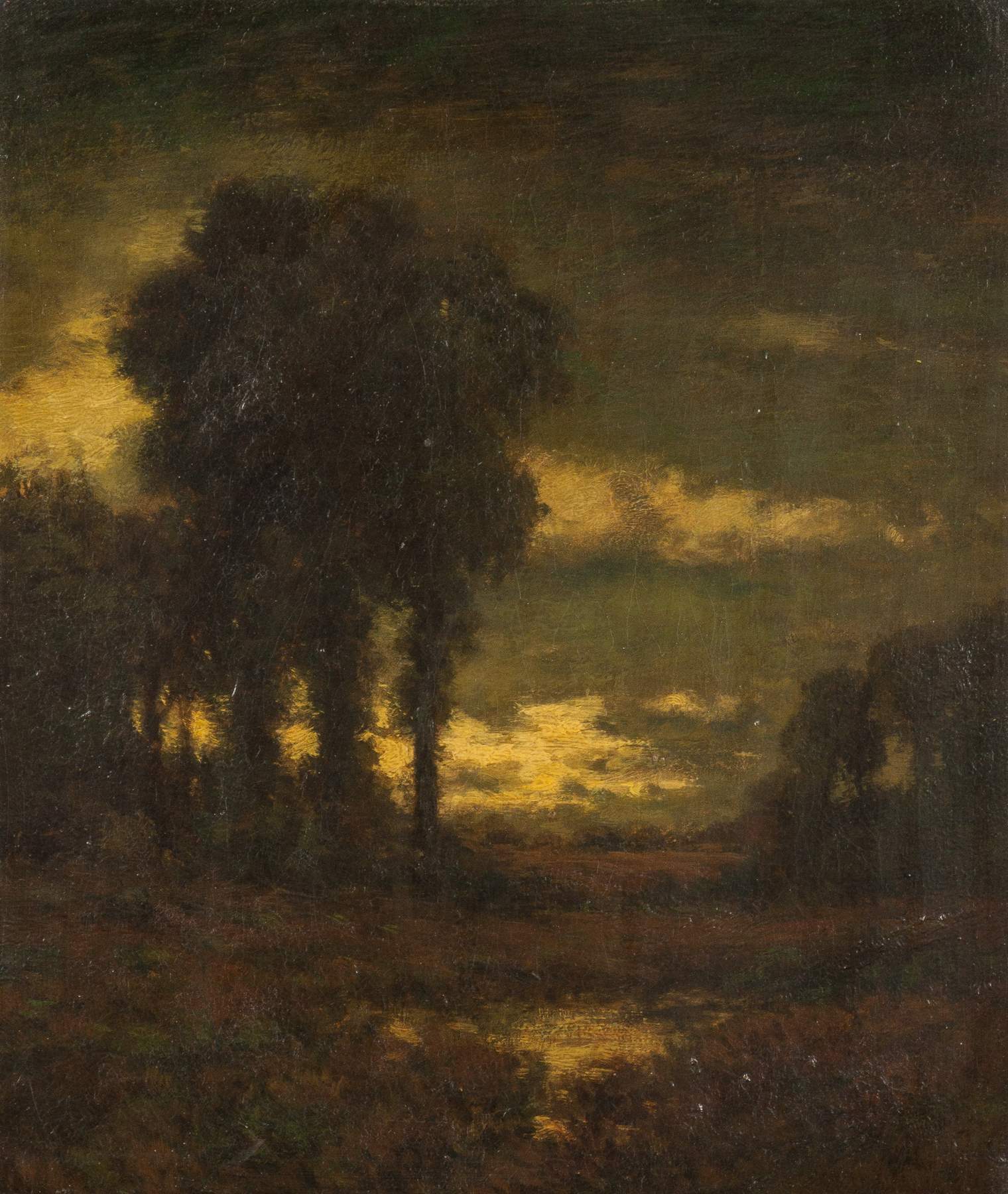 Alexander Wyant (American, 18361892) Landscape at dusk Cottone Auctions