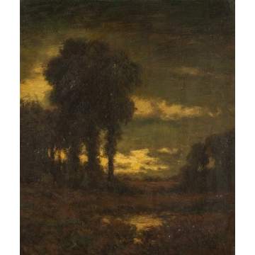 Alexander Wyant (American, 1836-1892) Landscape at dusk