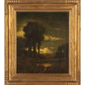 Alexander Wyant (American, 1836-1892) Landscape at dusk