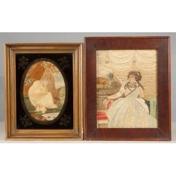 Two Needleworks on Silk