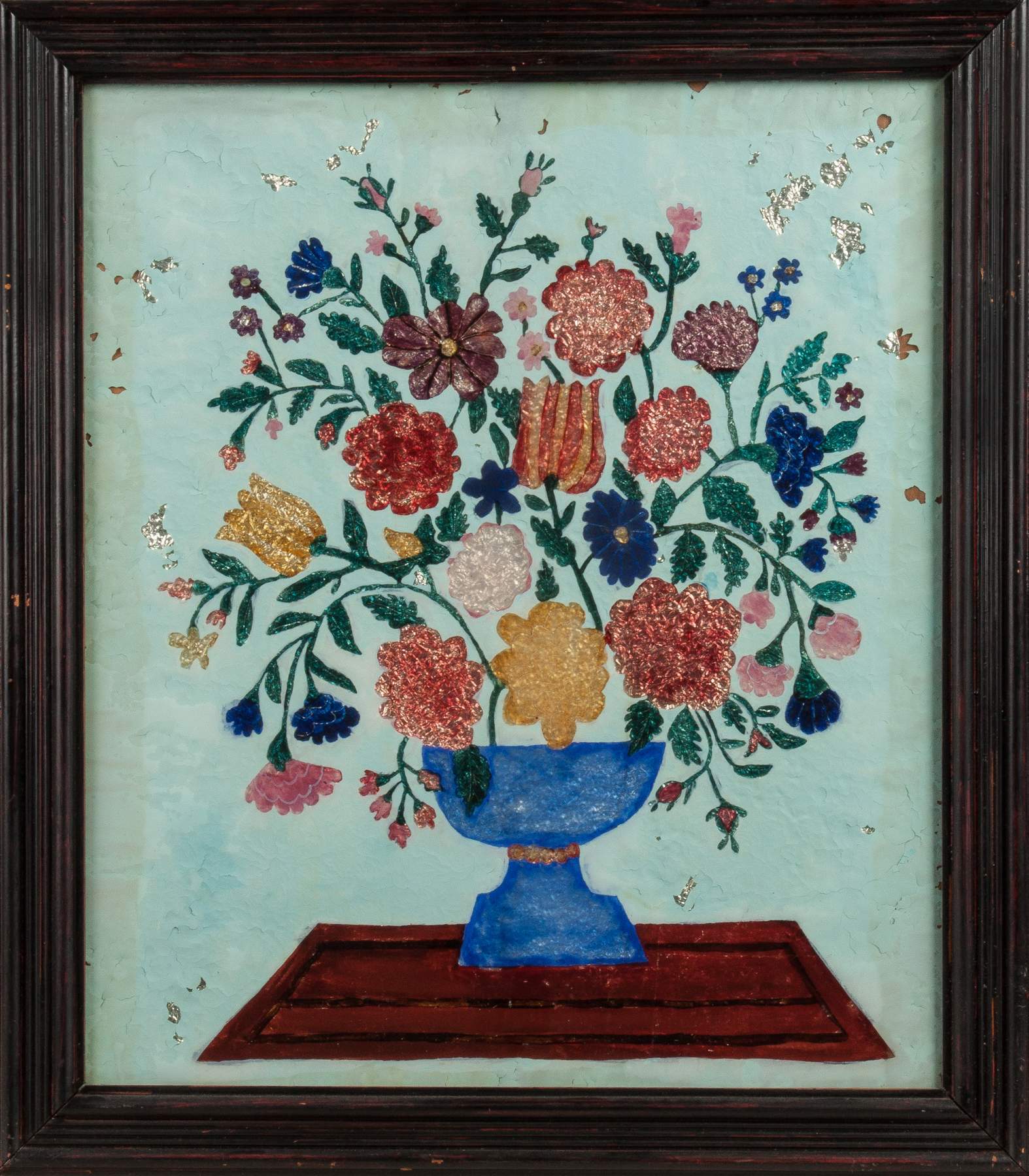 Three Victorian Tinsel Paintings Cottone Auctions