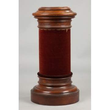 Victorian Walnut Pedestal with Velvet