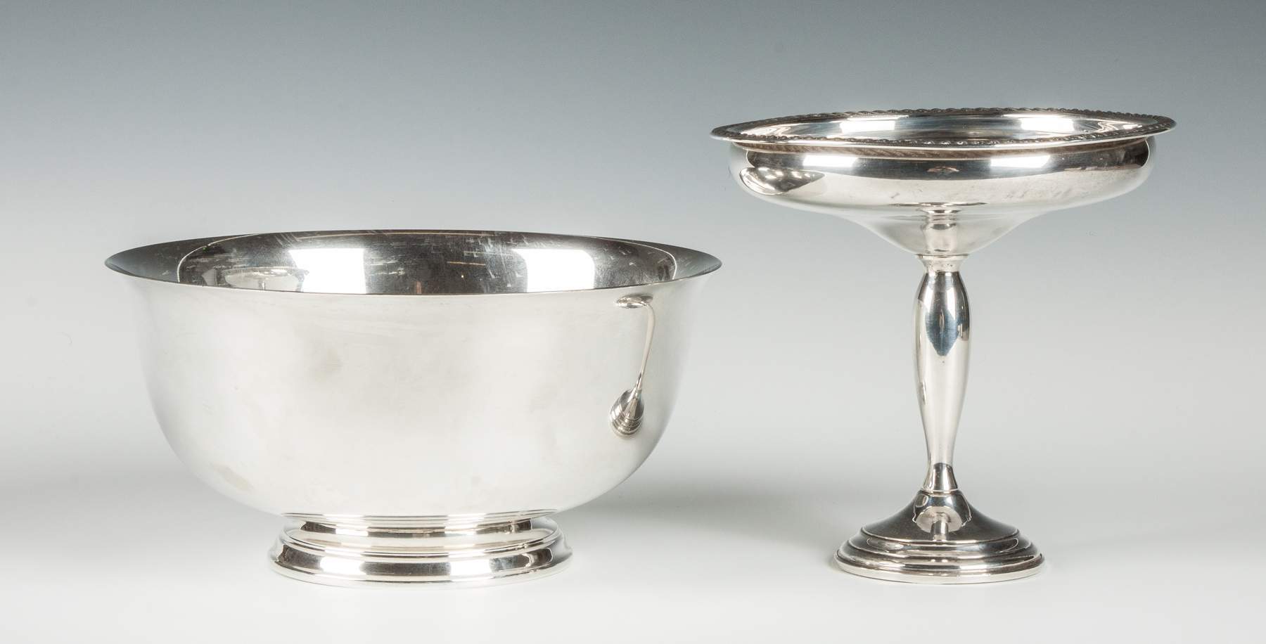 Wallace Sterling Silver Bowl & Compote Cottone Auctions
