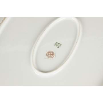 Six Piccard Art Nouveau Luncheon Plates with Tray