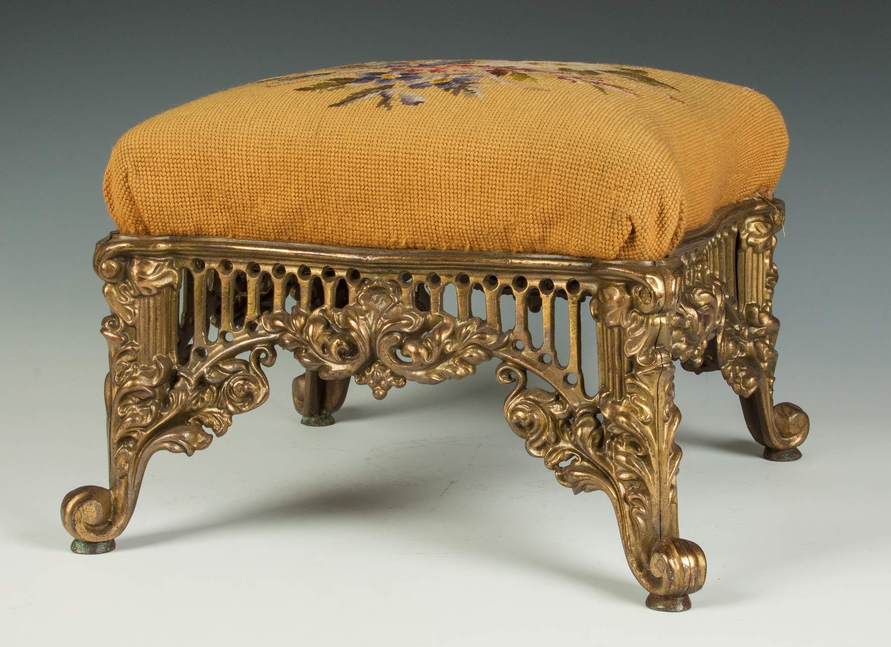 Cast Brass Foot Stool Cottone Auctions