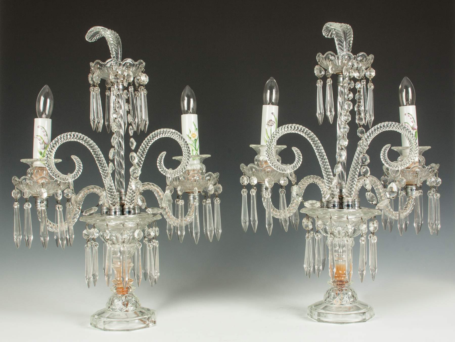Pair of Crystal Candelabras Cottone Auctions