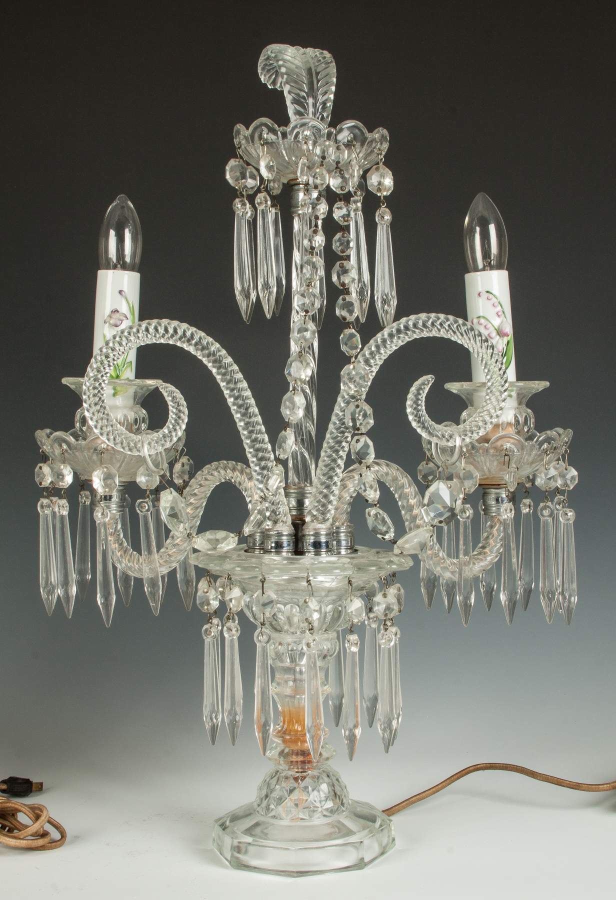 Pair of Crystal Candelabras Cottone Auctions