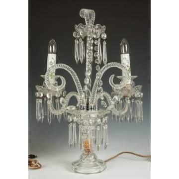 Pair of Crystal Candelabras