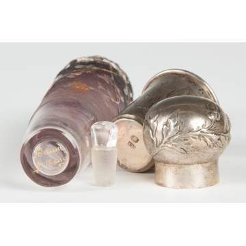 Daum Nancy Scent Bottle with Sterling Overlay