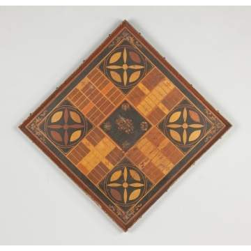 Painted Pine Parcheesi Board