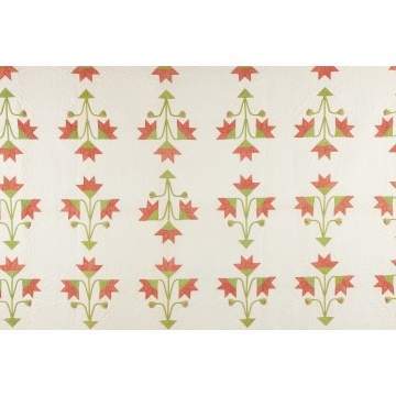 Carolina Lily Quilt with Trapunto