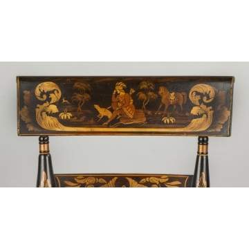 Stenciled Side Chair with Native American Scene