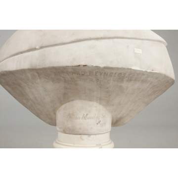 Johnson Mundy (American, 1831-1897) Marble Bust of Abelard Reynolds