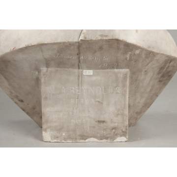 Johnson Mundy (American, 1831-1897) Marble Bust of William Abelard Reynolds