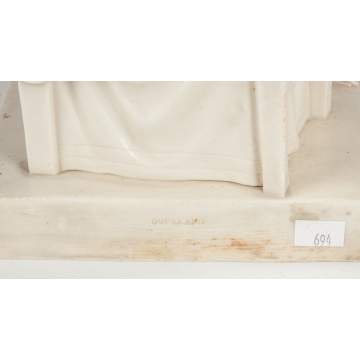 Copeland Porcelain Sculpture of a Seated Man