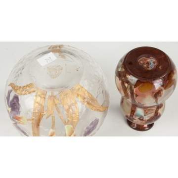 Mont Joye Bowl & Art Glass Vase