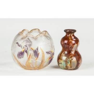 Mont Joye Bowl & Art Glass Vase