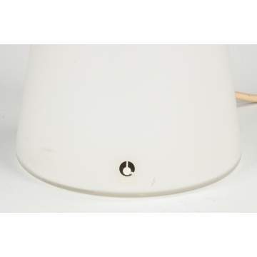 Pukeberg, Sweden, Mid-Century Hand-Blown Frosted Table Lamp