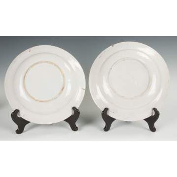 Pair of Blue & White Early Delft Chargers