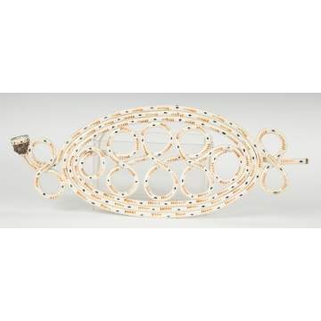 Early 19th Century Unusual Prattware Pipe