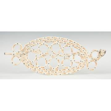 Early 19th Century Unusual Prattware Pipe