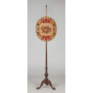 Chippendale Style Needlework Pole Screen