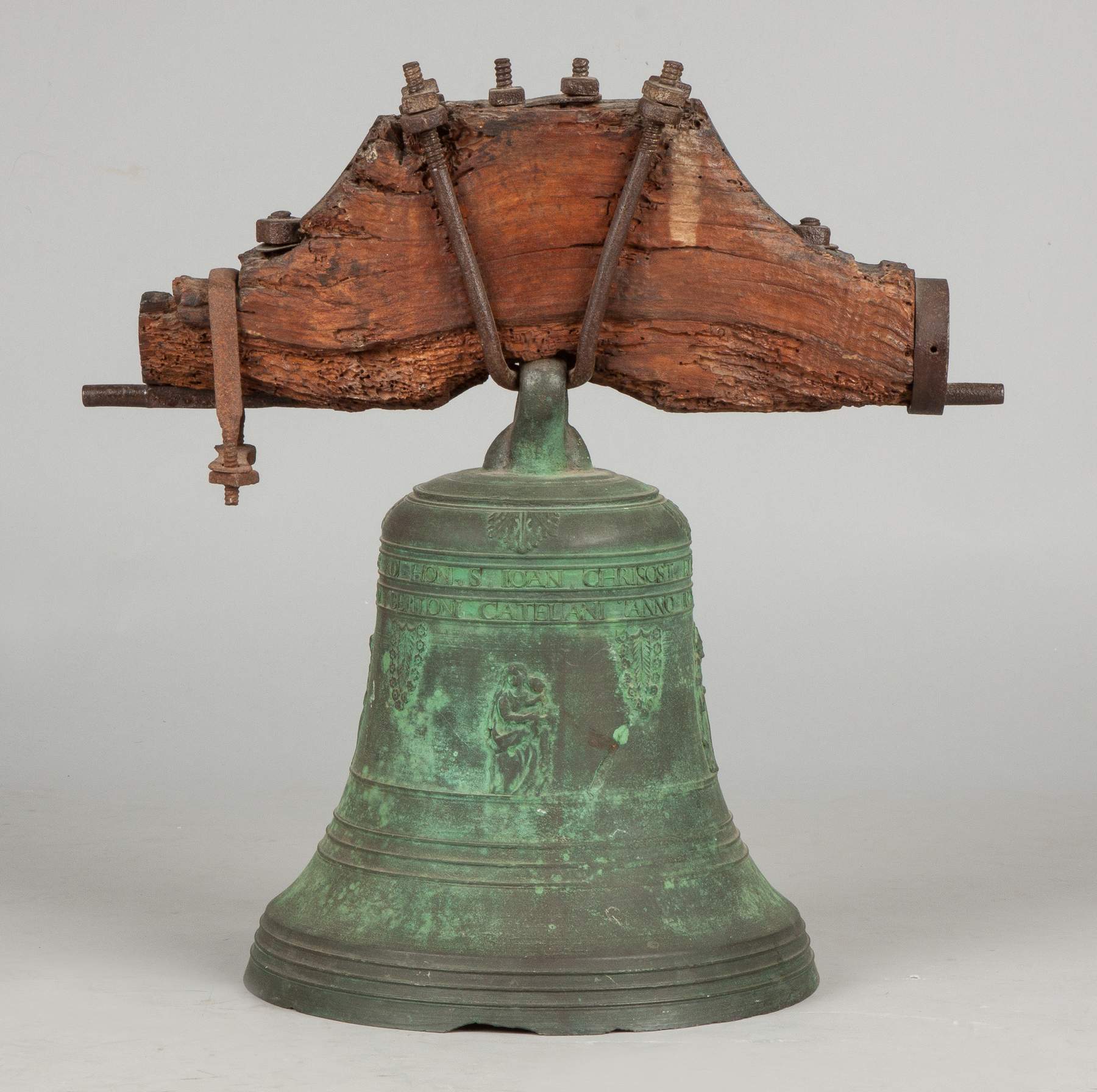 Early Italian Bell with Relief Figures, by Vincenzo Barborini Cottone